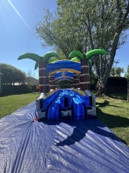 33footduallaneslipnslidewithpoollanding2 1745283487 Infernal Cascade 33ft long slip and Slide w/ Pool Landing