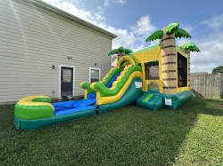 palmtreecombo2 1745360531 Palm Tree Bounce House / Slide Combo